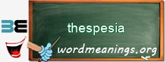 WordMeaning blackboard for thespesia